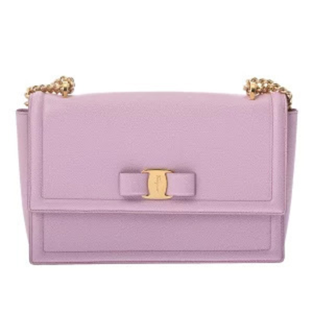Salvatore Ferragamo chain shoulder bag pink leather